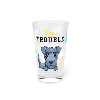 Kerry Blue Tiny Trouble Pint Glass