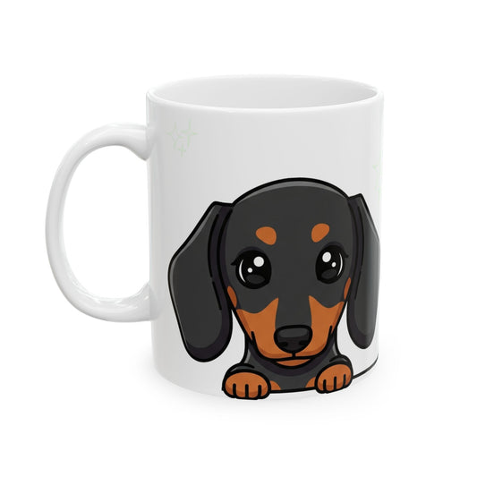Dachshund Peek-a-Boo Mug | Best Weenie Daddy Gift