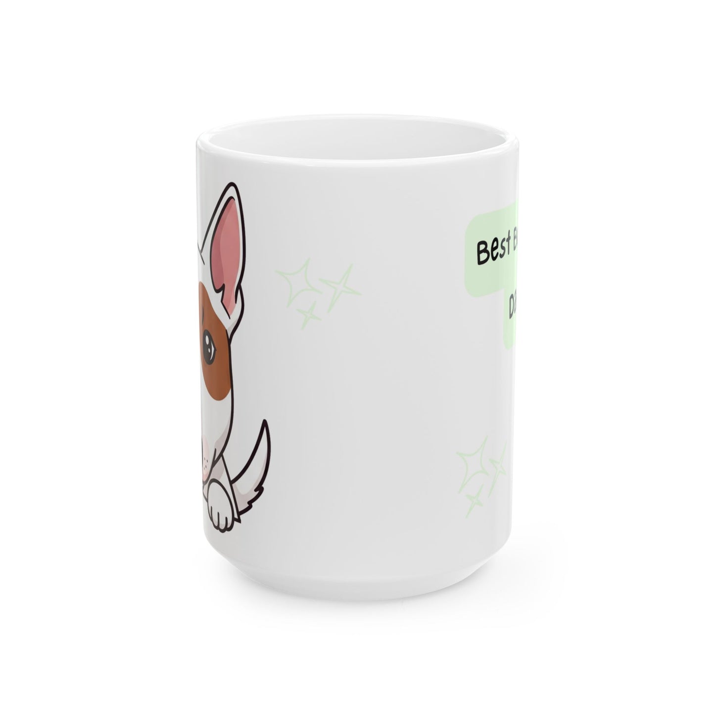 Bull Terrier Peek-a-Boo Mug | Best Bull Terrier Daddy Gift