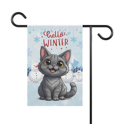 Selkirk Rex Hello Winter Garden Banner