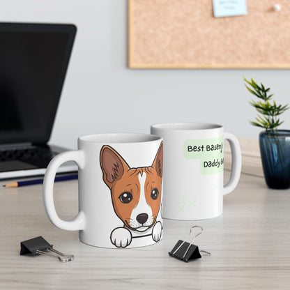 Basenji Peek-a-Boo Mug | Best Basenji Daddy Gift