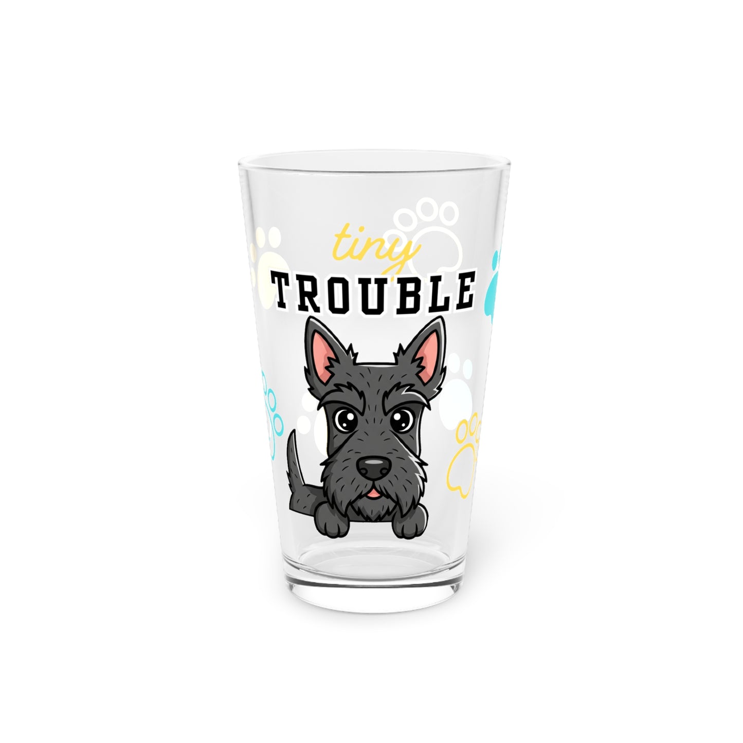 Scottie Tiny Trouble Pint Glass