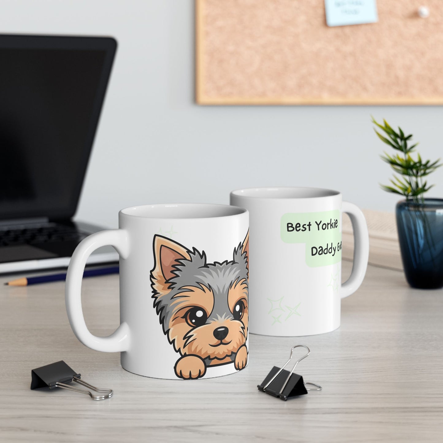 Yorkshire Terrier Peek-a-Boo Mug | Best Yorkie Daddy Gift