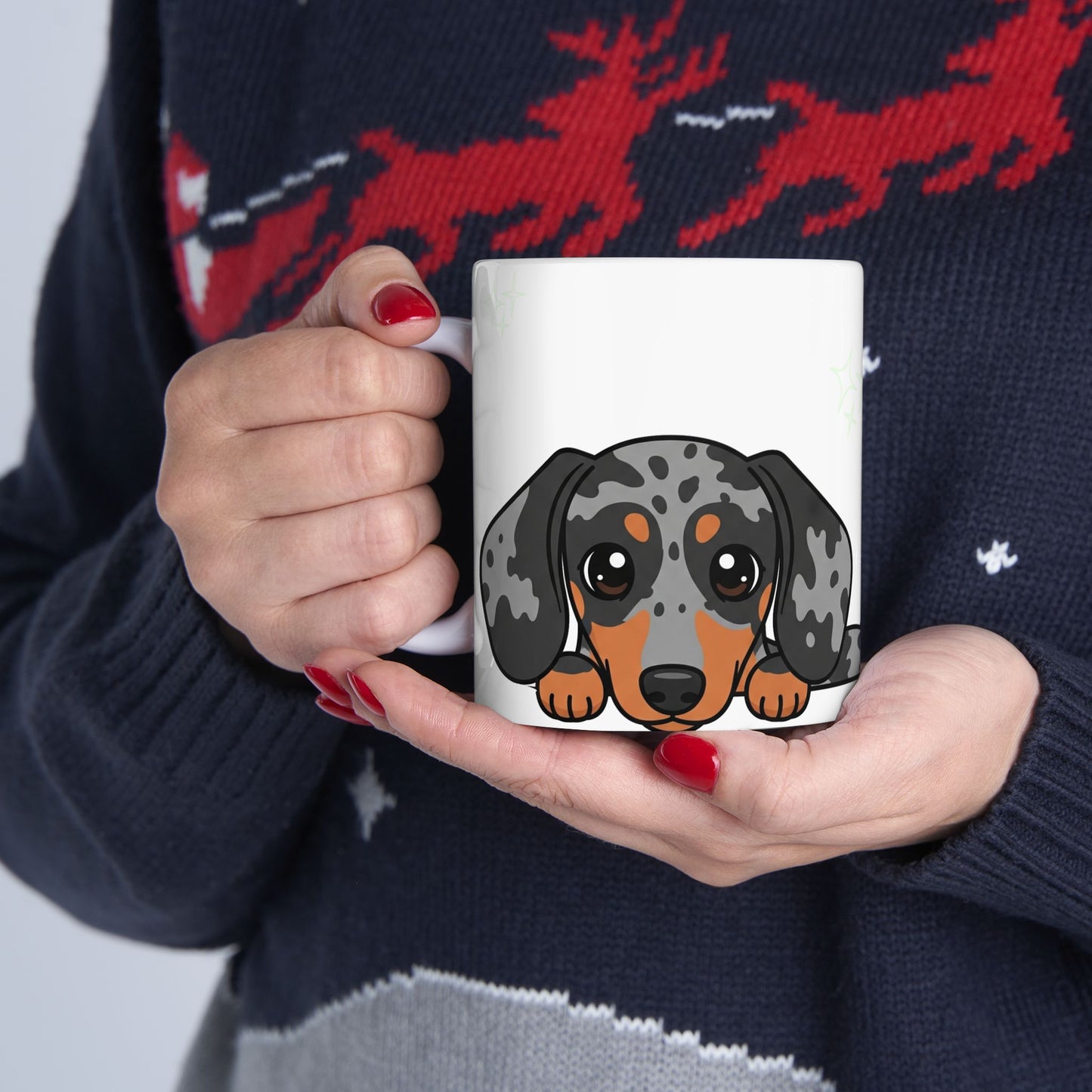 Dachshund Peek-a-Boo Mug | Best Weenie Mama Gift