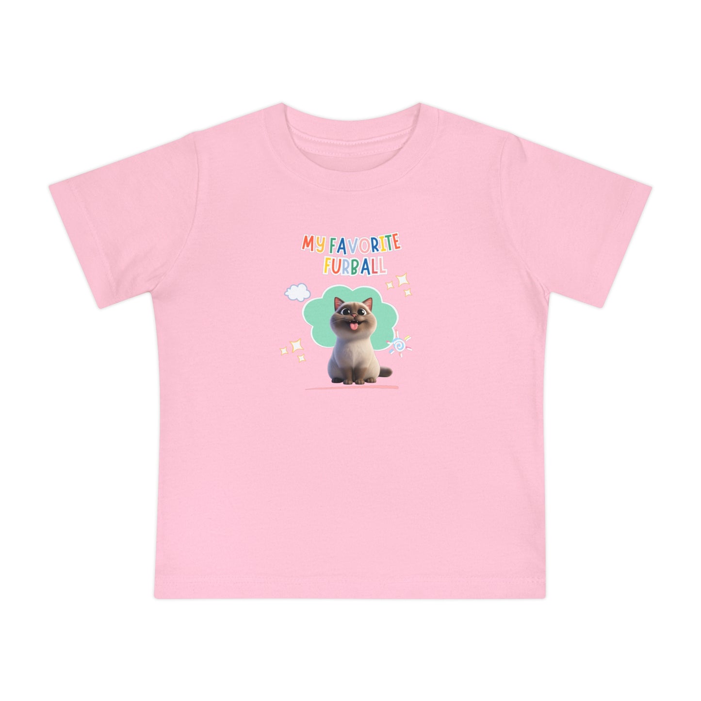 Siamese Cat Favorite Furball Baby Tee