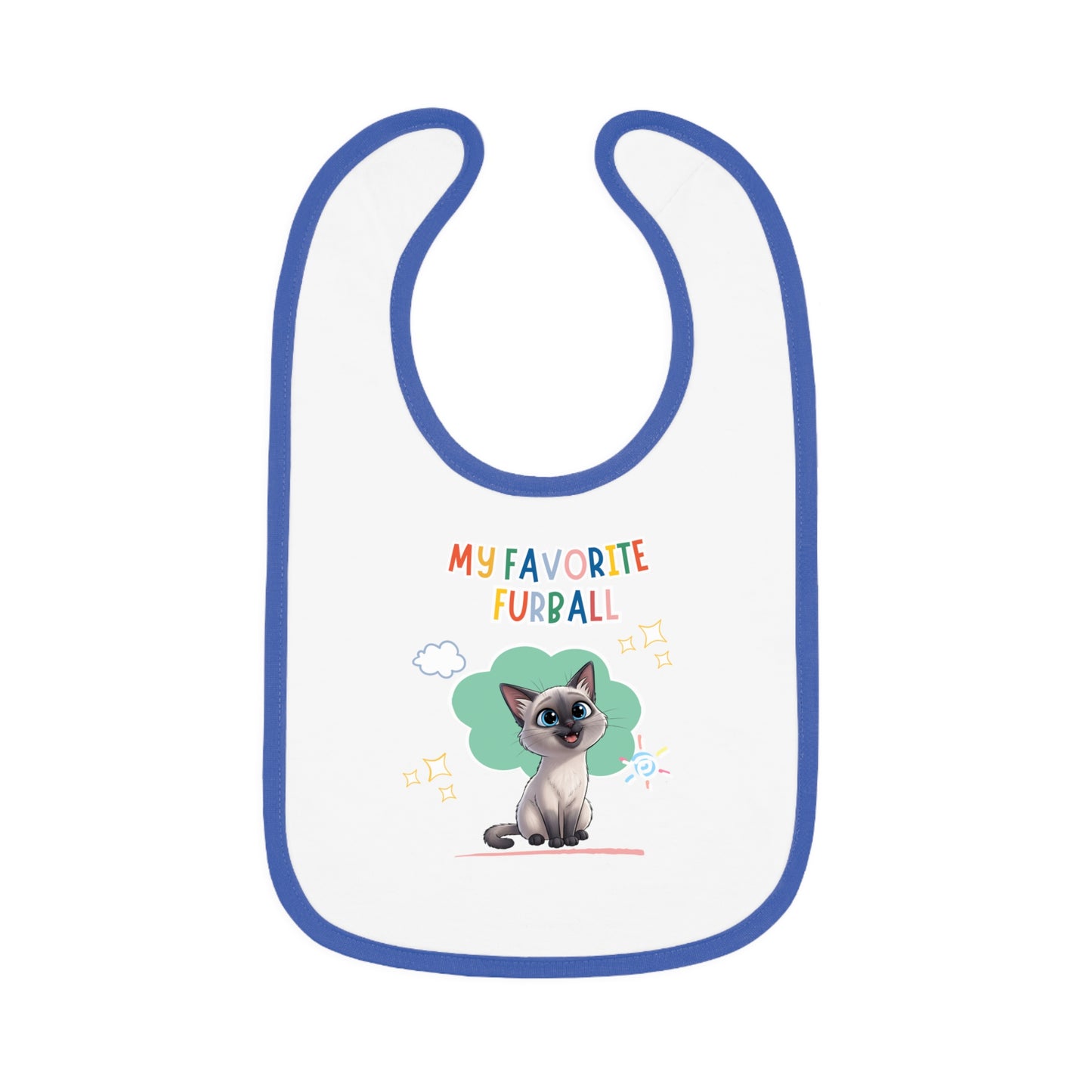 Siamese Cat Favorite Furball Baby Bib