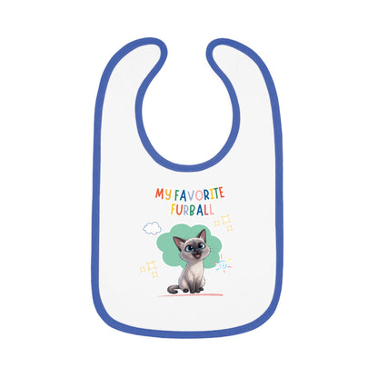 Siamese Cat Favorite Furball Baby Bib