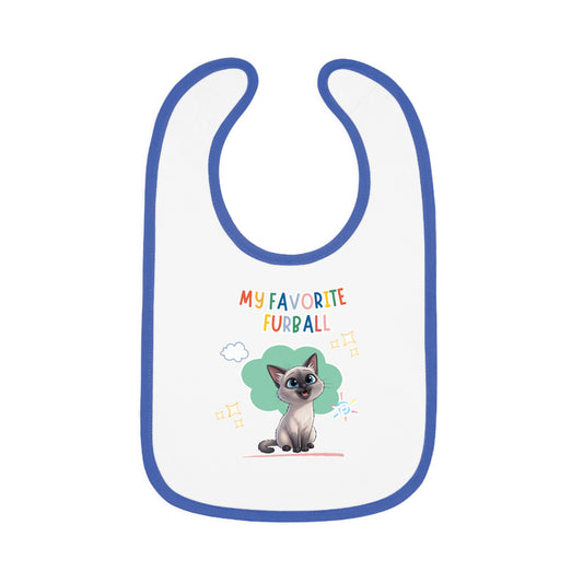 Siamese Cat Favorite Furball Baby Bib