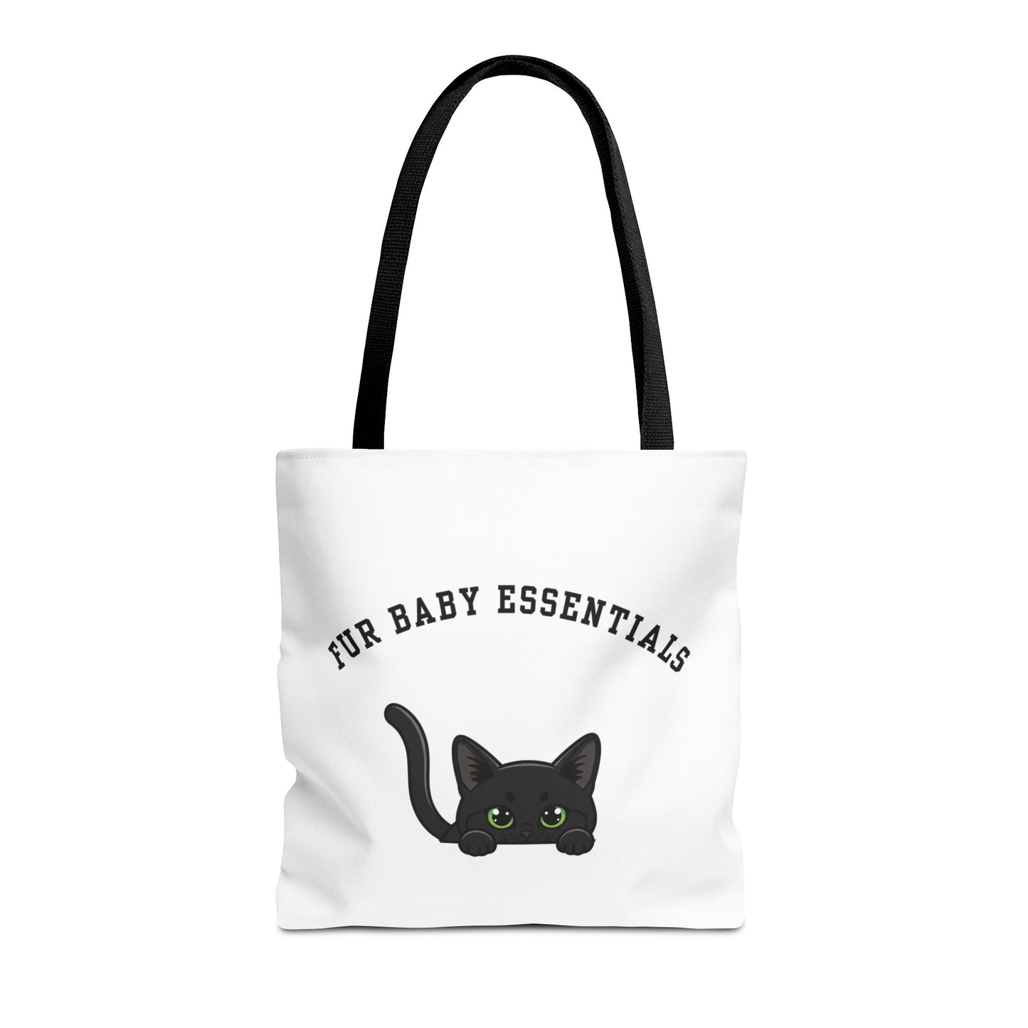 Short hair black cat FurBaby Tote Bag