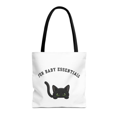 Short hair black cat FurBaby Tote Bag