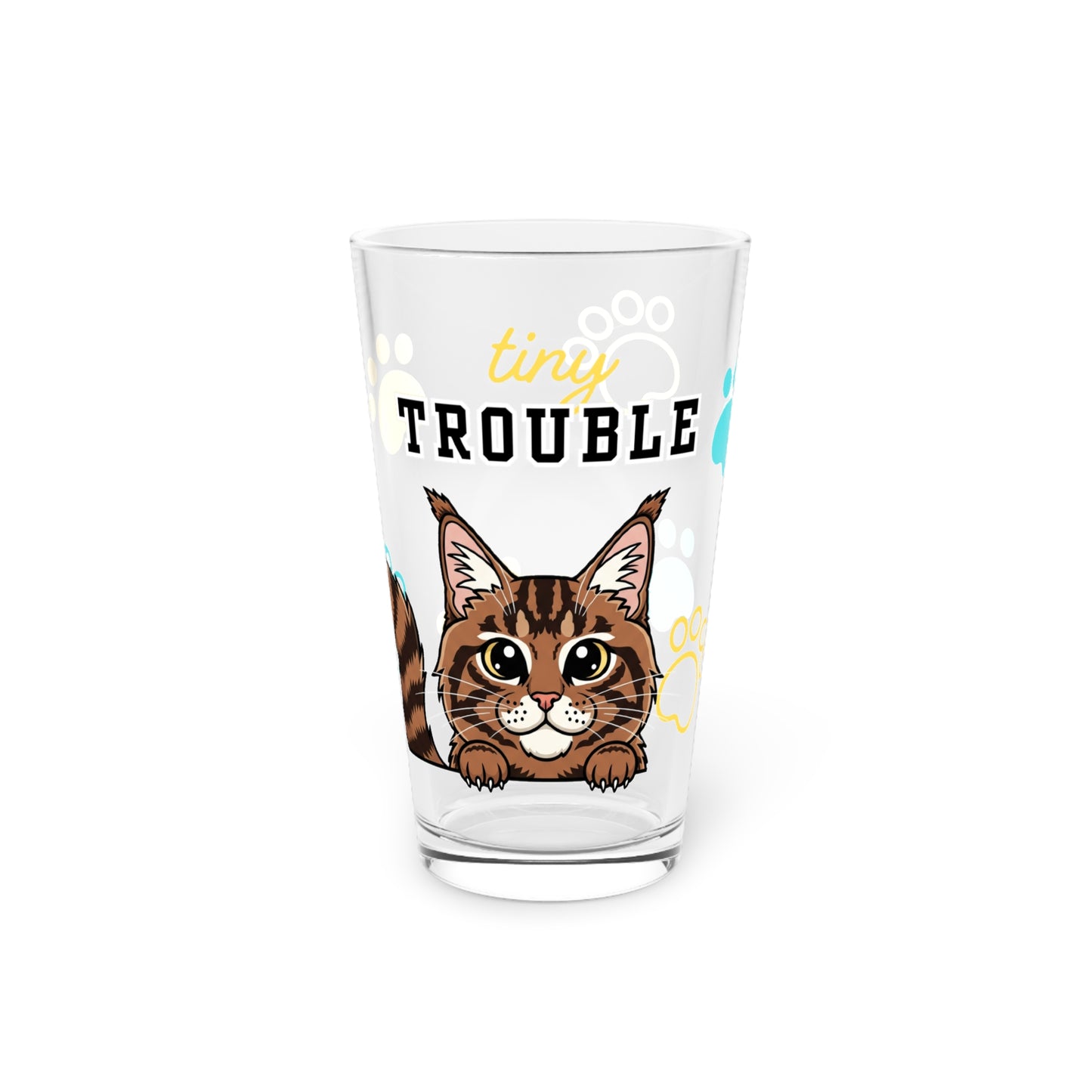 Maine Coon Tiny Trouble Pint Glass