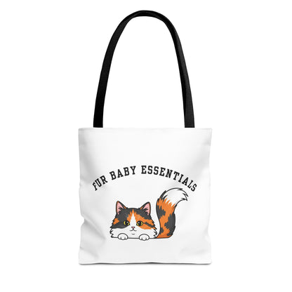 Long hair calico cat FurBaby Tote Bag