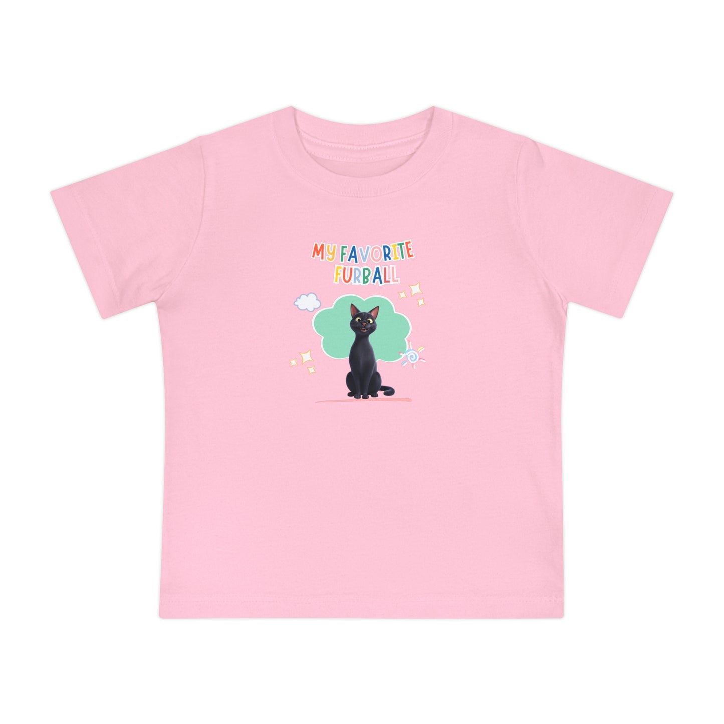 Short hair black cat Favorite Furball Baby Tee