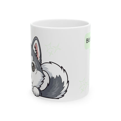 Husky Peek-a-Boo Mug | Best Husky Daddy Gift