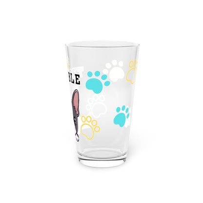 Frenchie Tiny Trouble Pint Glass