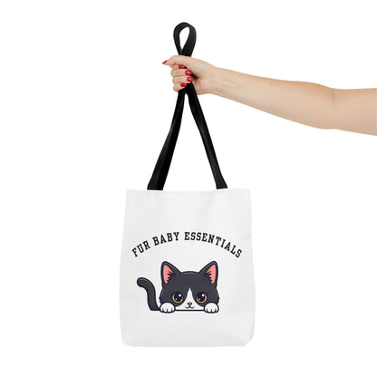 Short hair tuxedo cat FurBaby Tote Bag