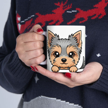 Yorkshire Terrier Peek-a-Boo Mug | Best Yorkie Daddy Gift
