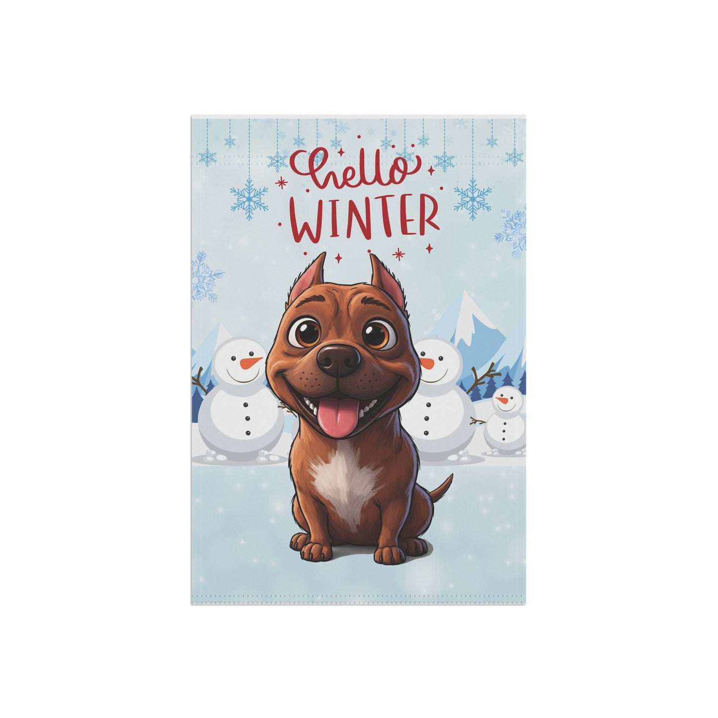 Pitbull Hello Winter Garden Banner