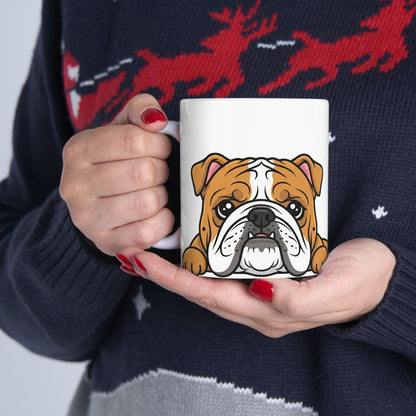 Bulldog Peek-a-Boo Mug | Best Bulldog Daddy Gift