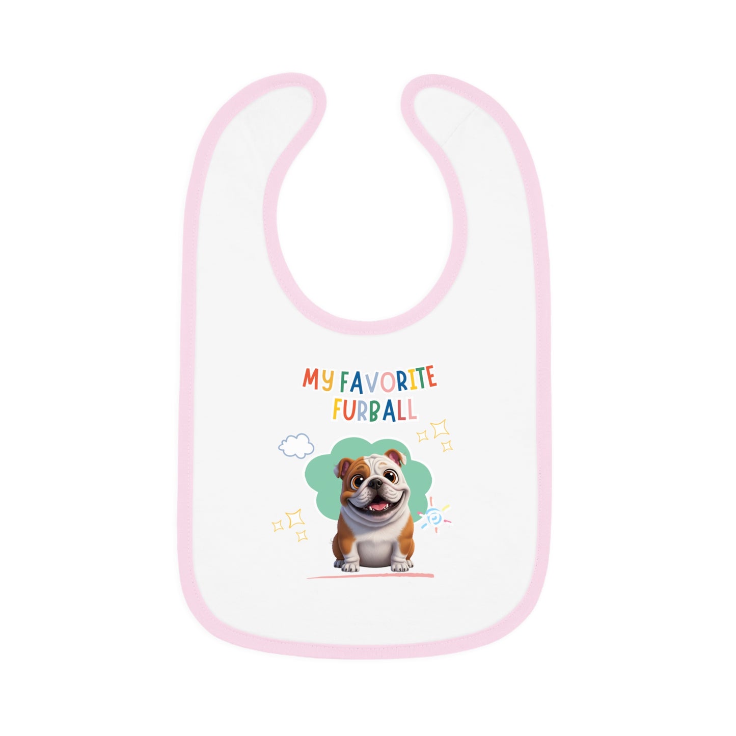 Bulldog Favorite Furball Baby Bib