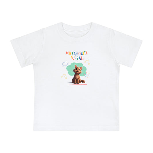 Long hair Brown Cat Favorite Furball Baby Tee