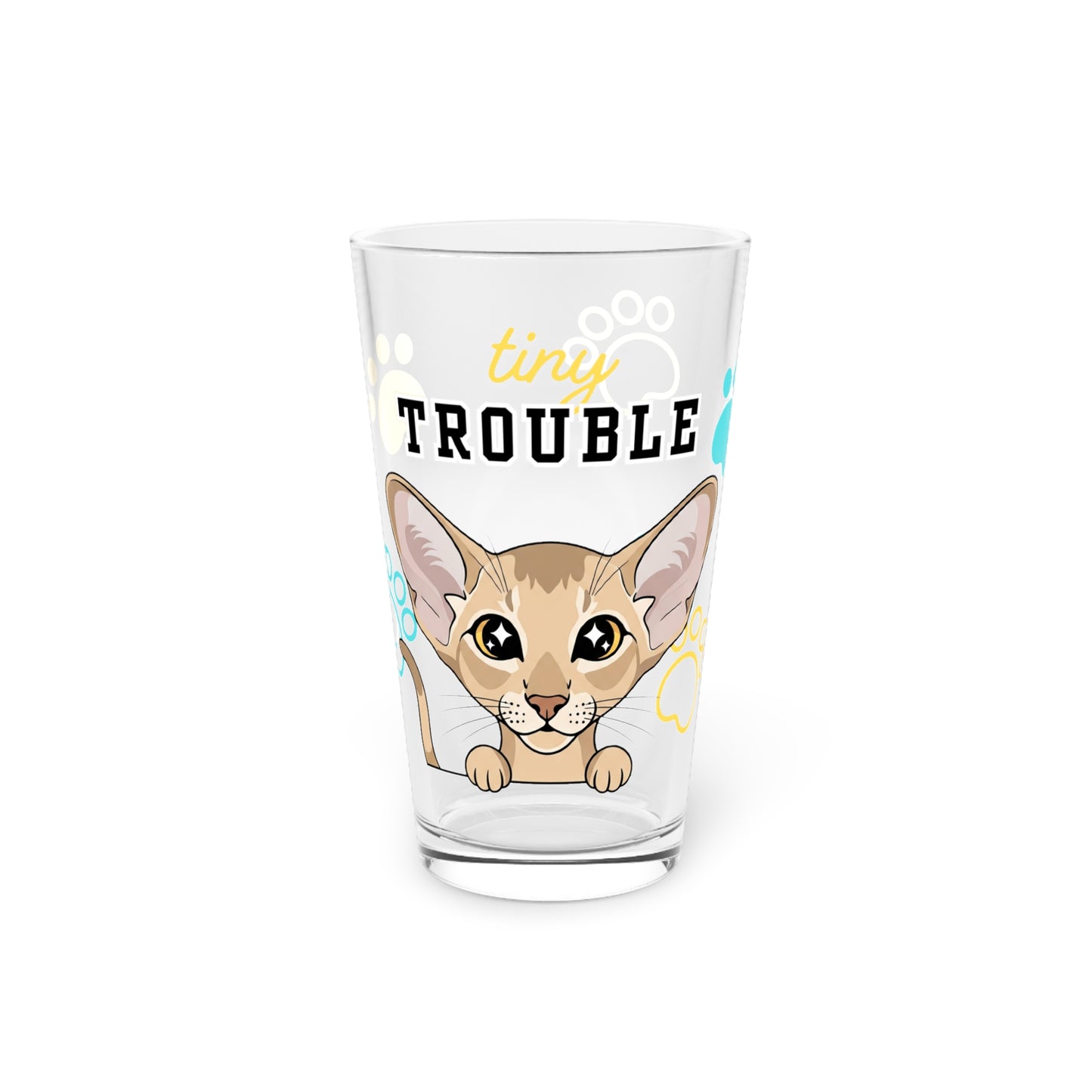 Oriental Shorthair Tiny Trouble Pint Glass