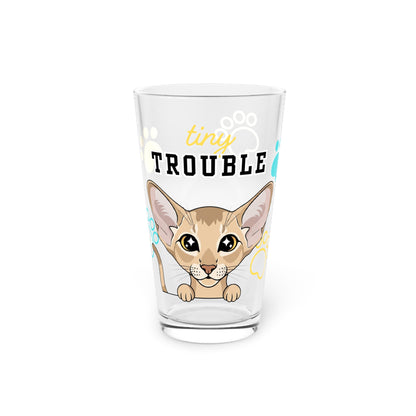 Oriental Shorthair Tiny Trouble Pint Glass