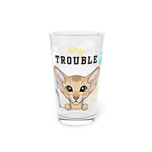 Oriental Shorthair Tiny Trouble Pint Glass