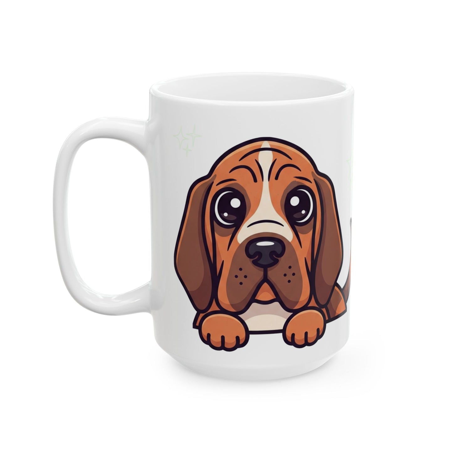 Bloodhound Peek-a-Boo Mug | Best Bloodhound Daddy Gift