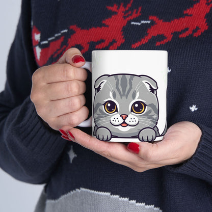 Scottish Fold Peek-a-Boo Mug | Best Scottish Fold Mama