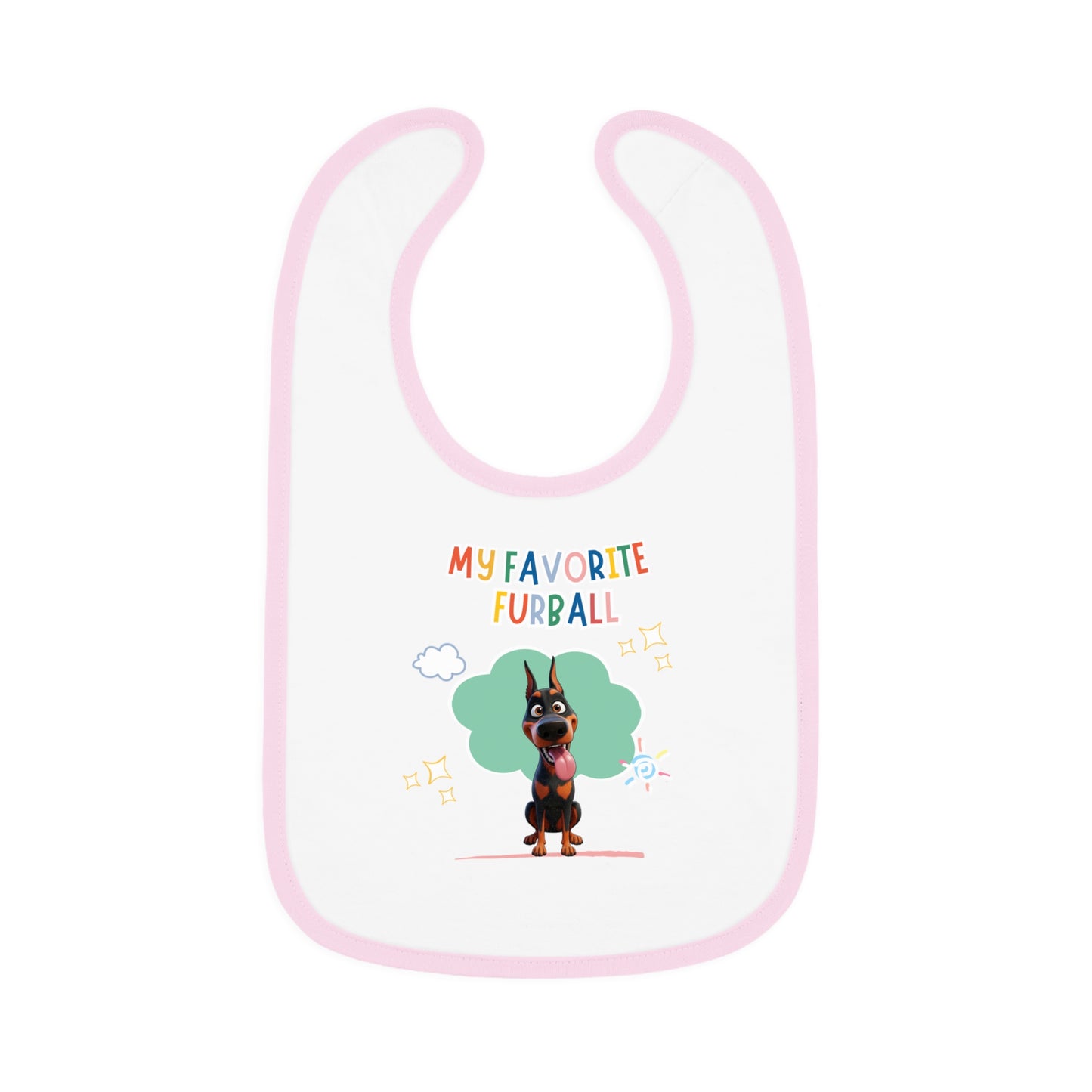 Doberman Favorite Furball Baby Bib