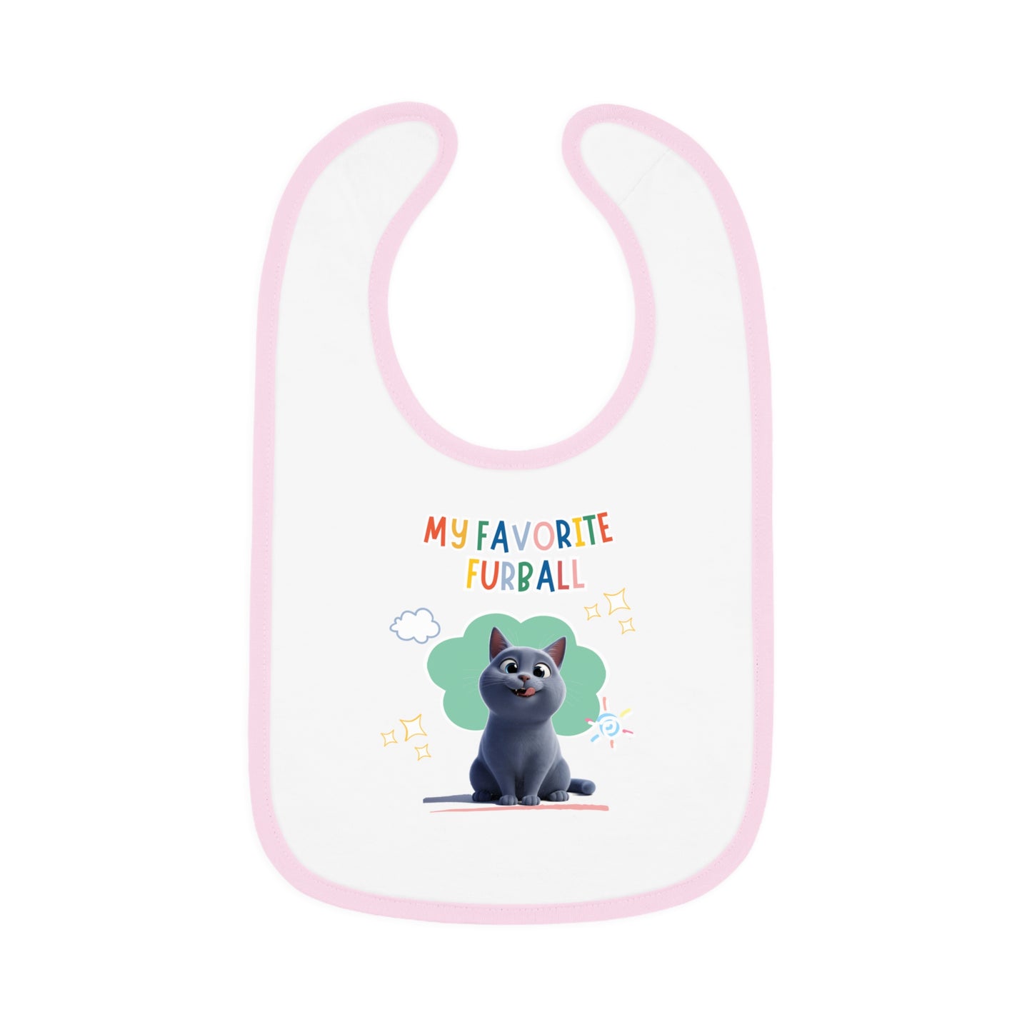 Shorthair Gray Cat Favorite Furball Baby Bib