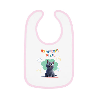 Shorthair Gray Cat Favorite Furball Baby Bib
