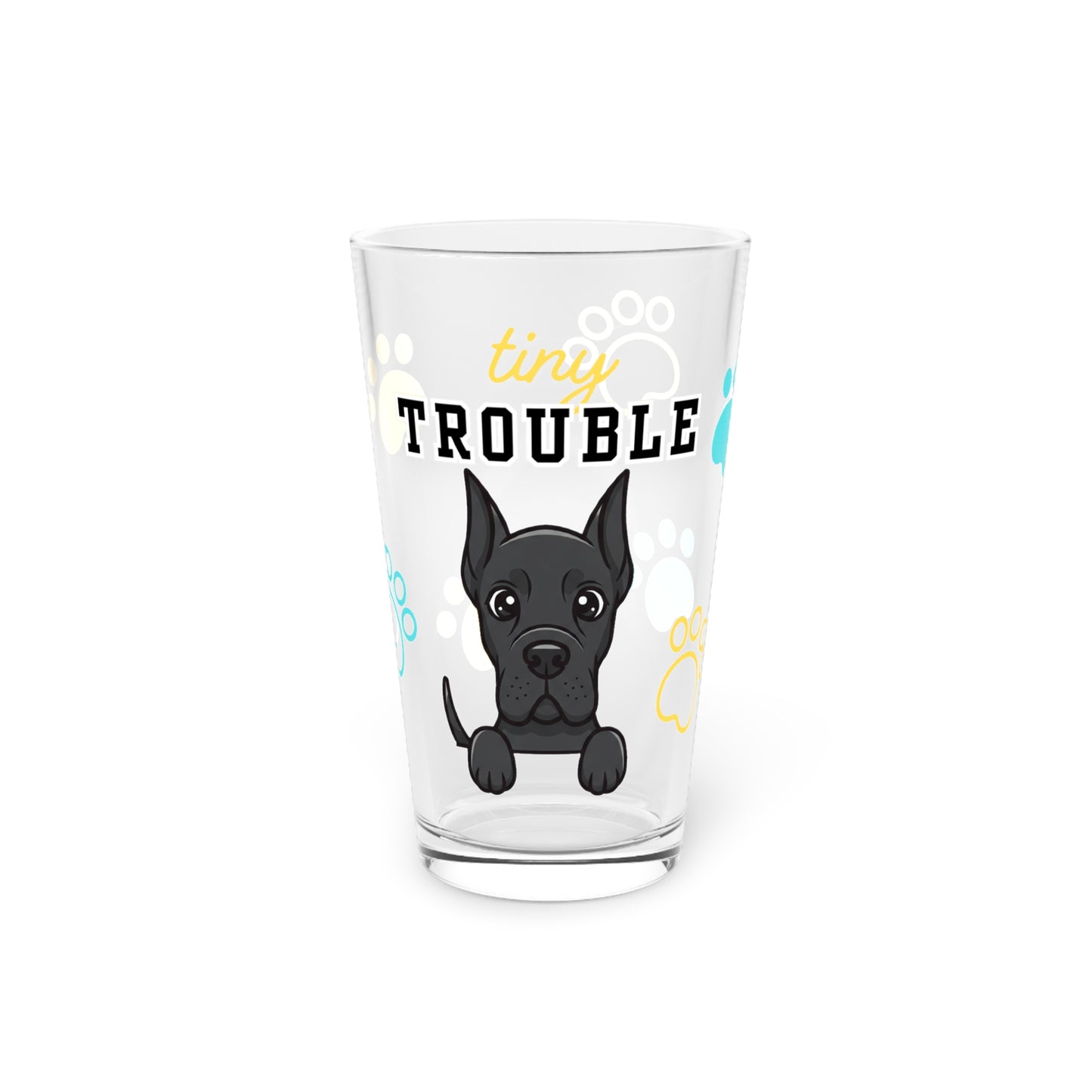 Great Dane Tiny Trouble Pint Glass