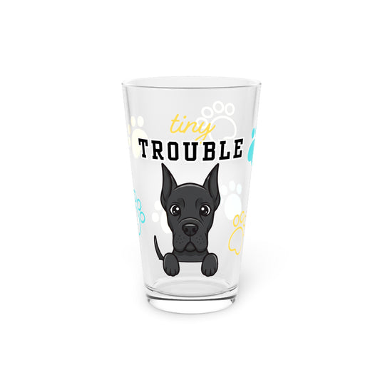 Great Dane Tiny Trouble Pint Glass