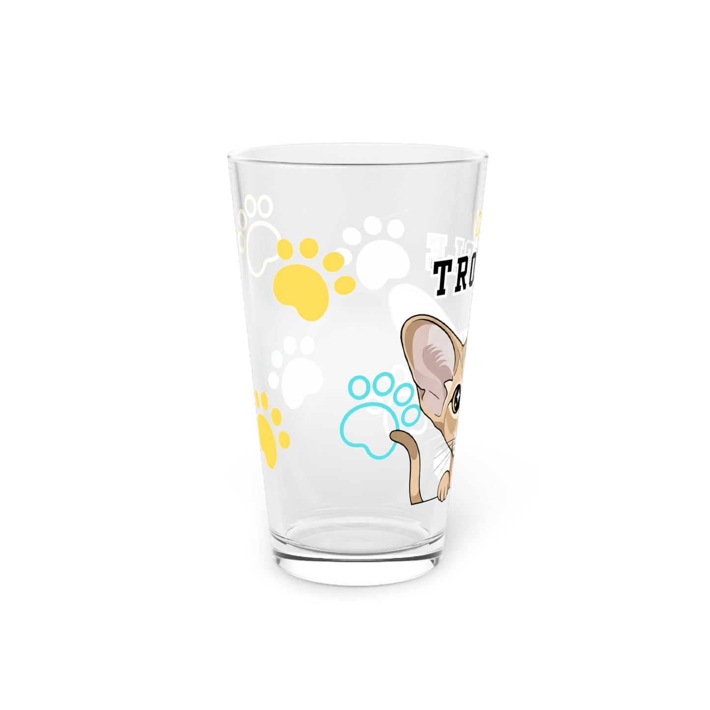 Oriental Shorthair Tiny Trouble Pint Glass