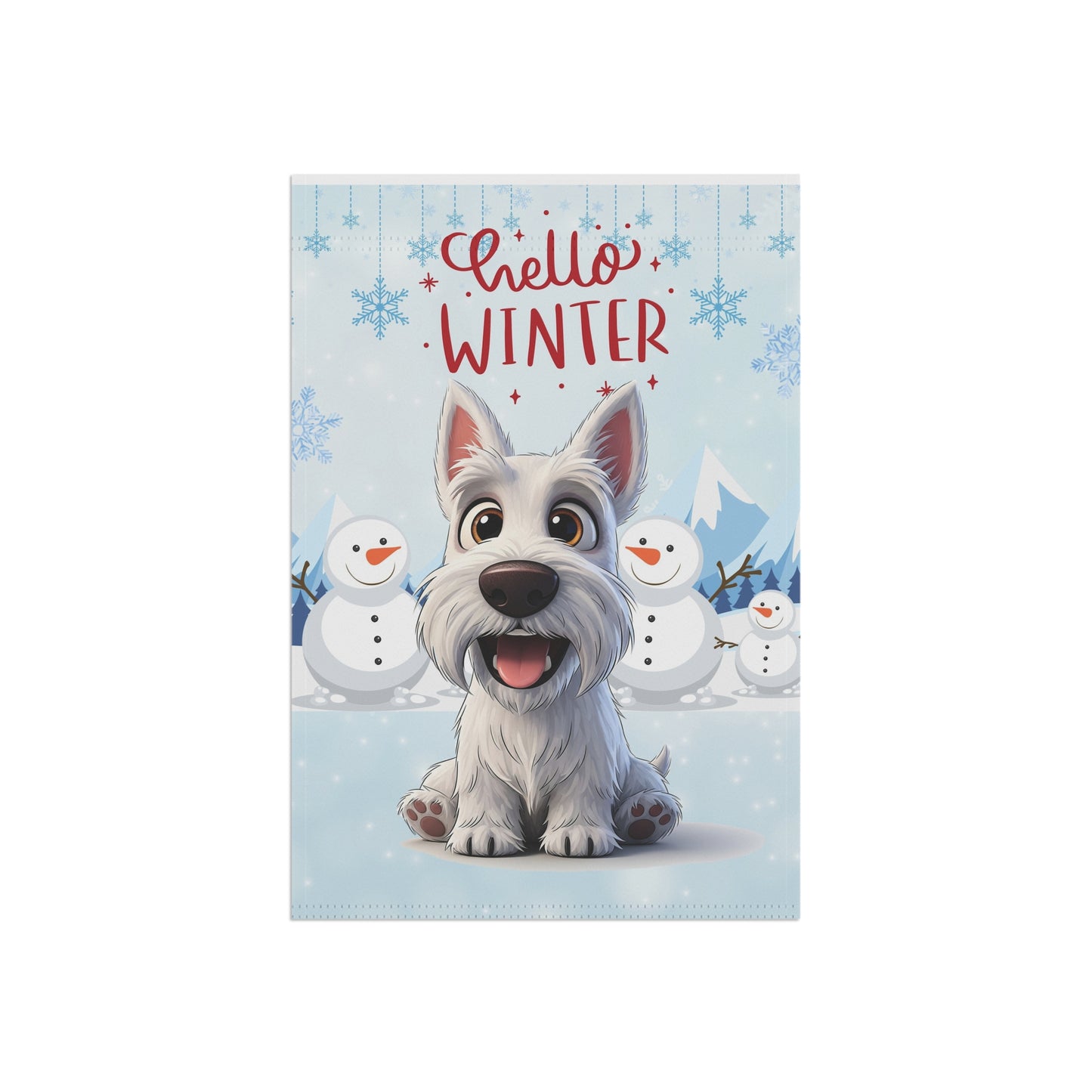 Scottie Hello Winter Garden Banner