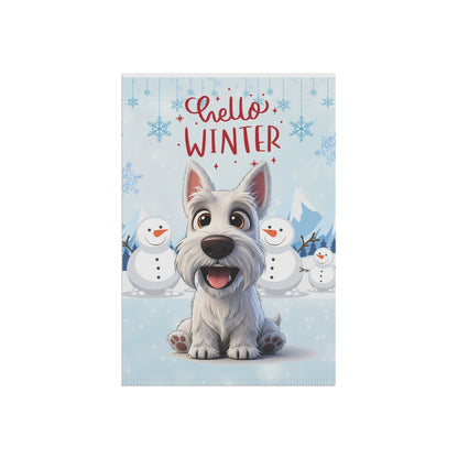 Scottie Hello Winter Garden Banner