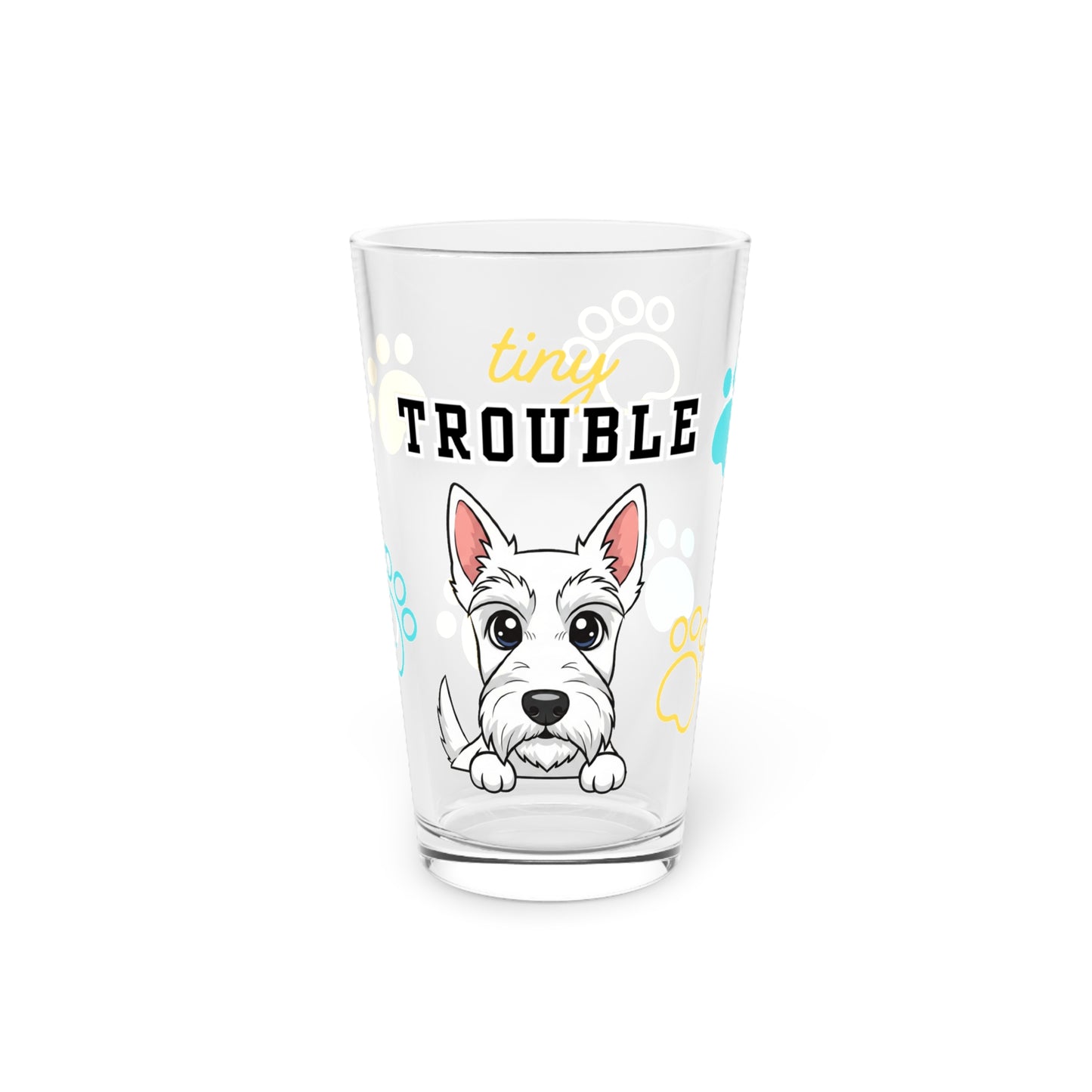 Scottie Tiny Trouble Pint Glass