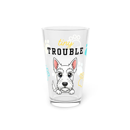 Scottie Tiny Trouble Pint Glass