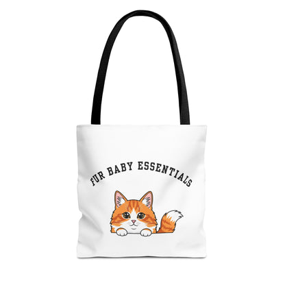 Long hair bi-color orange cat FurBaby Tote Bag