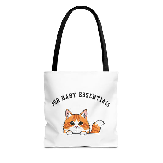 Long hair bi-color orange cat FurBaby Tote Bag