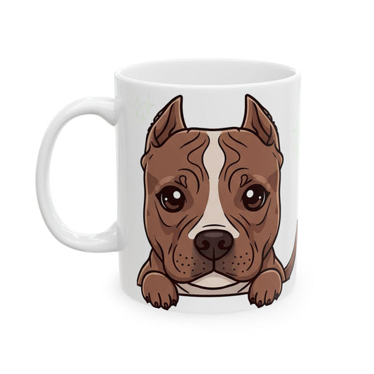 Pitbull Peek-a-Boo Mug | Best Pitbull Daddy Gift