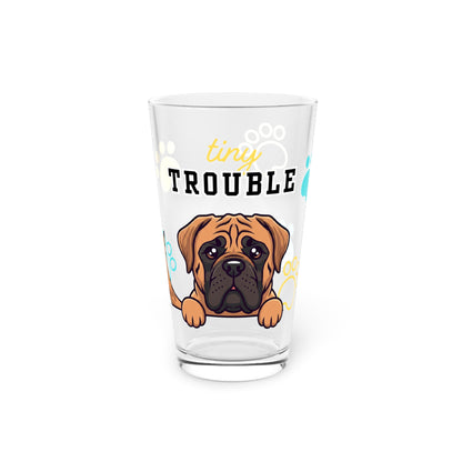 Mastiff Tiny Trouble Pint Glass