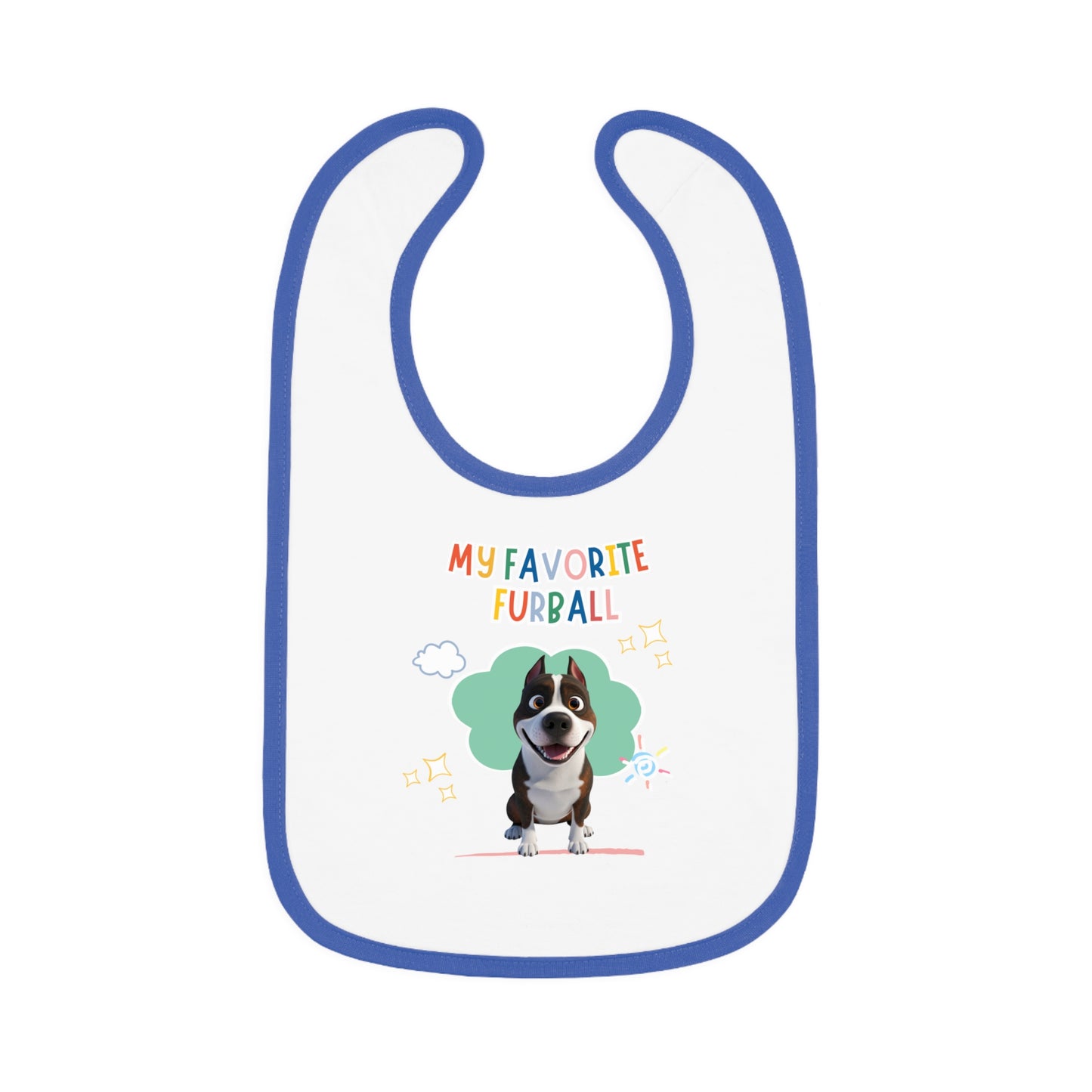 Staffy Favorite Furball Baby Bib