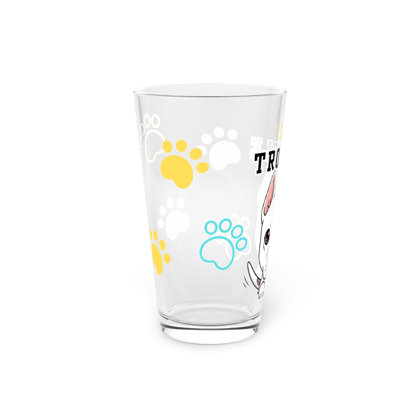 Staffy Tiny Trouble Pint Glass