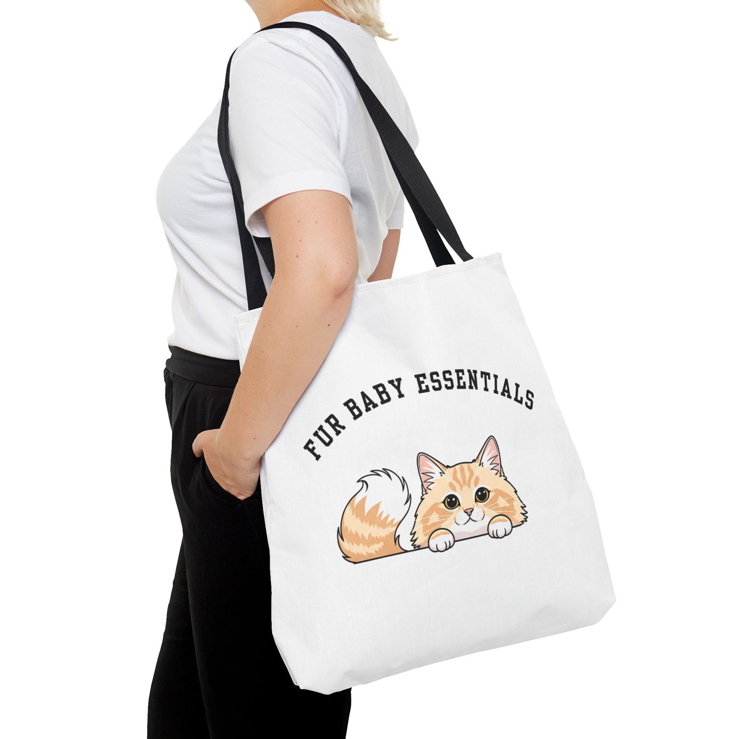 Long hair cream cat FurBaby Tote Bag
