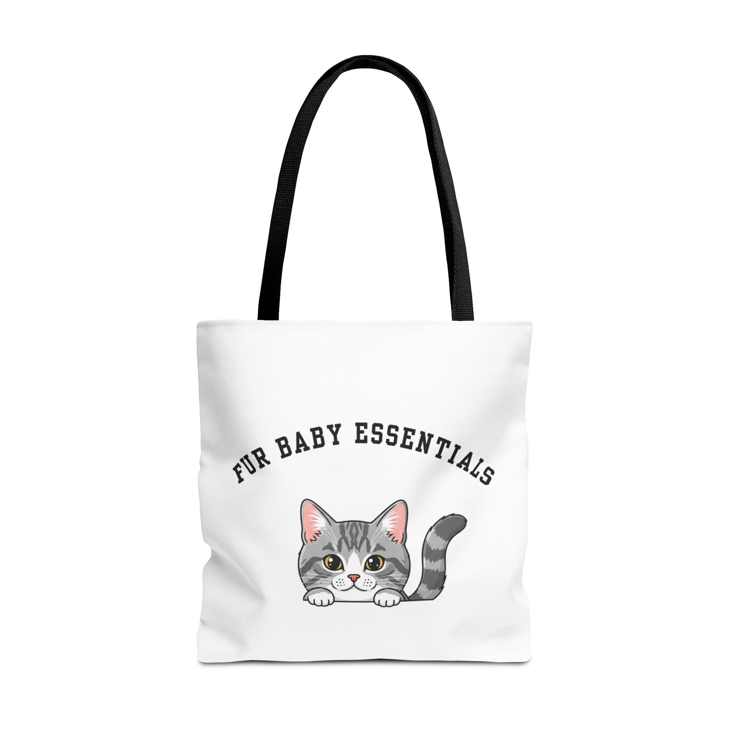 Short hair bi-color gray cat FurBaby Tote Bag