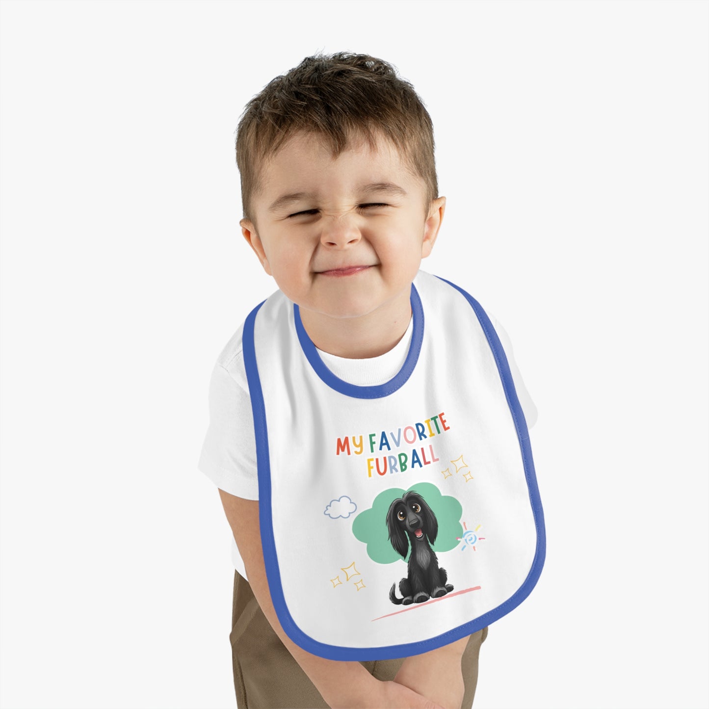 Afghan Hound Favorite Furball Baby Bib