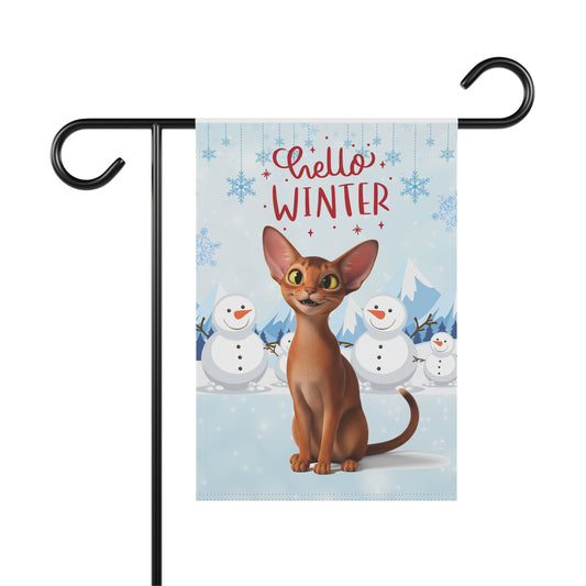 Abyssinian Hello Winter Garden Banner